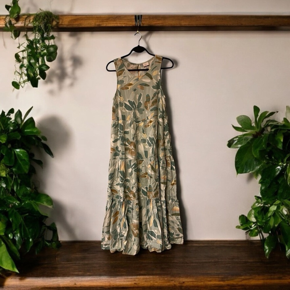 a new day Leaf & Floral Print Maxi Dress